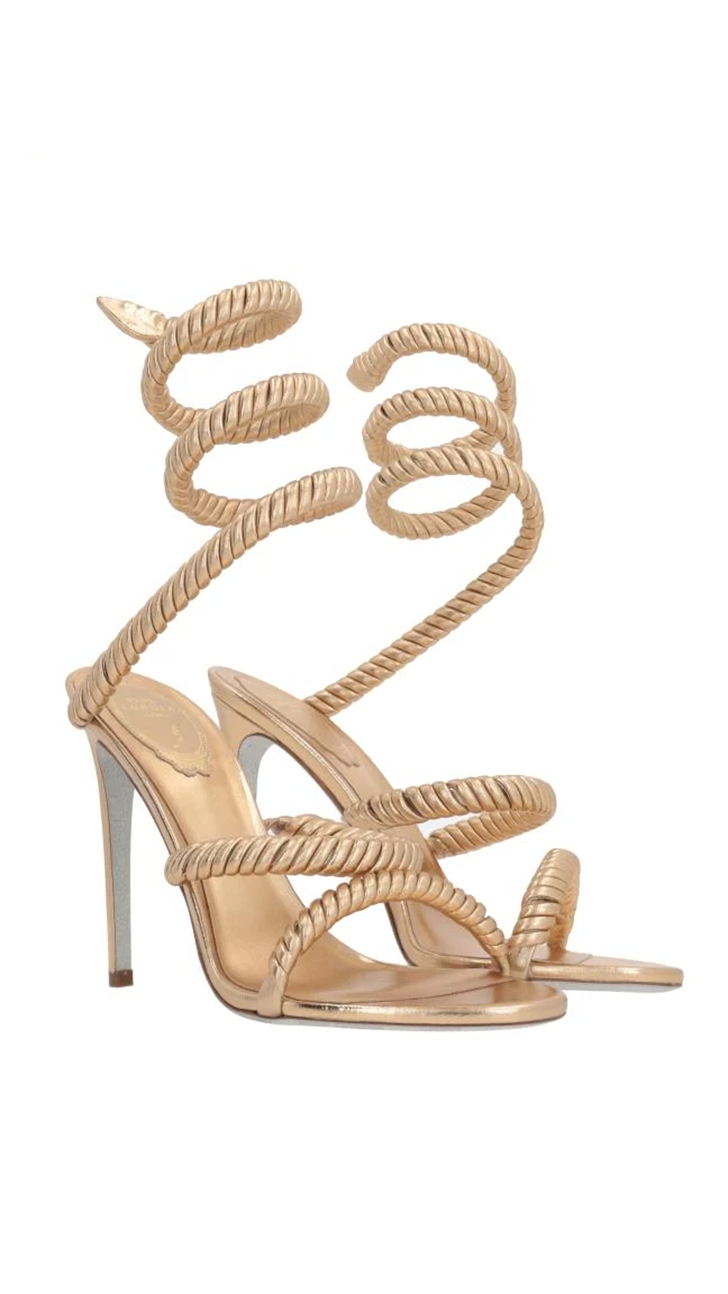 Cleo 105 Laminated Nappa Sandals - Gold