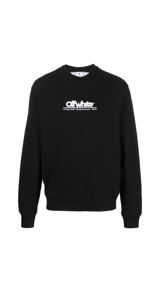 Chunky Logo Slim Crewneck Sweatshirt - Black