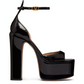 Tan-go Platform Patent Leather Sandal 155MM - Black