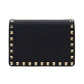 Rockstud Chain Pouch in Calfskin Leather - Black