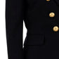 Grain de Poudre Double-Breasted Jacket - Black