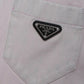 Cropped Organic Denim Jacket - Pale Pink