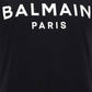 Cotton printed Balmain Paris logo T-shirt - Black