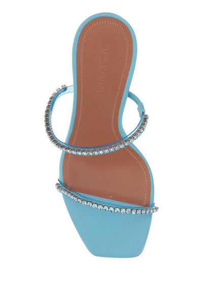 Gilda Crystal Sandals - Aqua Blue
