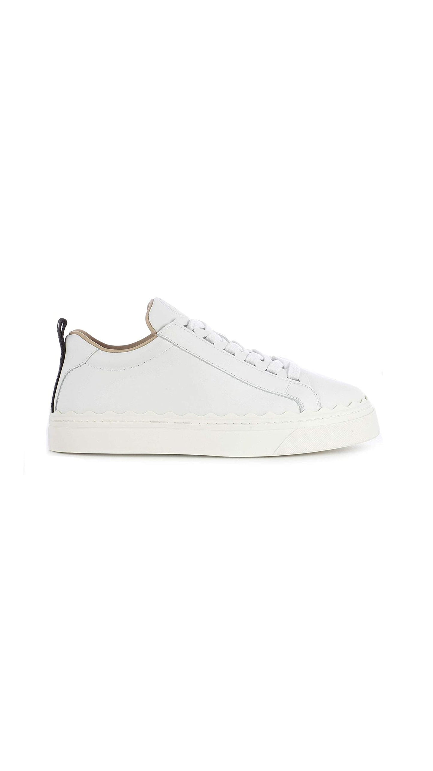 Lauren Smooth Leather Sneakers - White