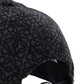 Anagram Cap In Jacquard and Calfskin - Anthracite / Black