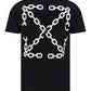 Chain Arrows-Print T-Shirt - Black