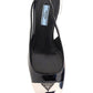 Patent Leather Slingback Pumps - Black.
