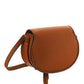 Marcie Nano Saddle Bag in Grained Calfskin - Tan