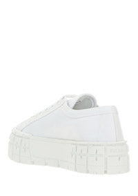 Nylon Gabardine Sneakers - White