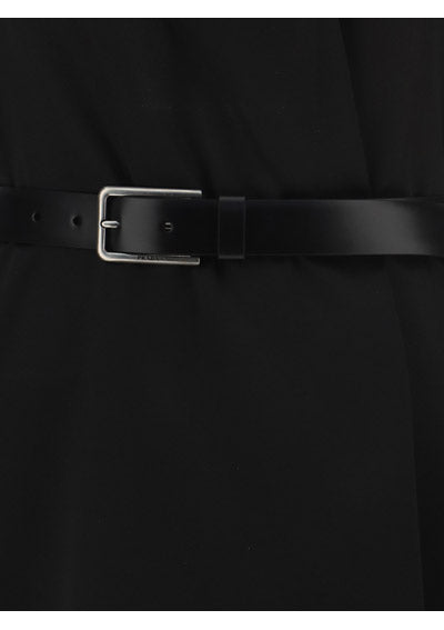 Silk Dress - Black / White