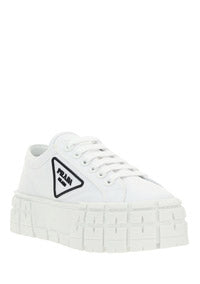 Nylon Gabardine Sneakers - White