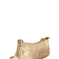 Le Cagole Mini Purse With Chain Metallized With Rhinestones - Golden