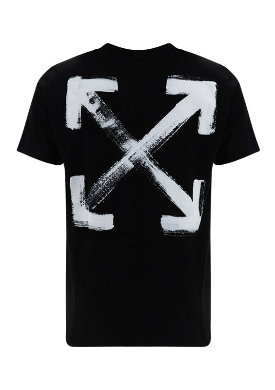 Paint Arrow Slim T-Shirt - Black