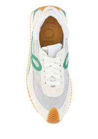 Flow Runner in Technical Mesh and Suede - Green