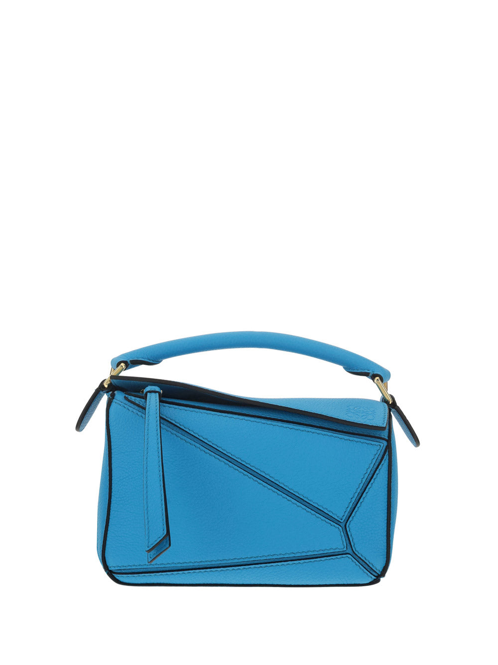 Mini Puzzle Bag in Soft Grained Calfskin - Cyan