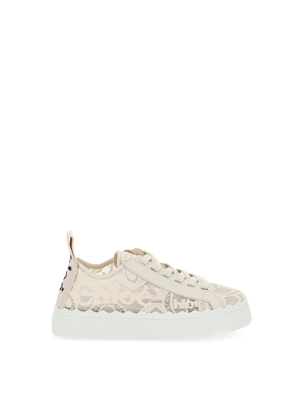 Lauren Sneaker In Lace - Beige
