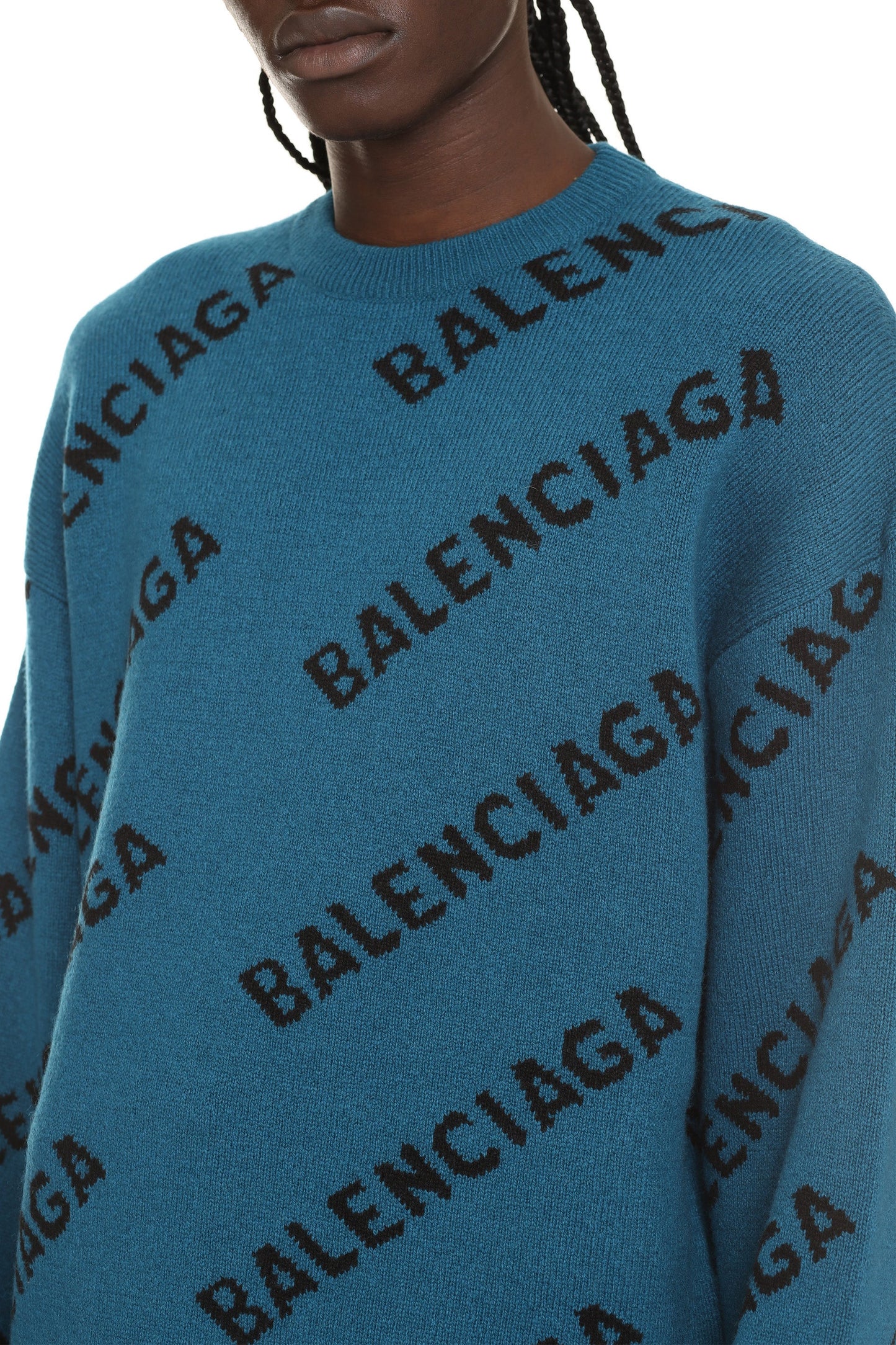 Jacquard crew-neck sweater