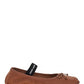 Satin Ballerinas - Cocoa Brown