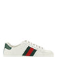 Ace Leather Sneakers - White / Green