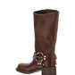 Buckled Knee-high Boots - Brown