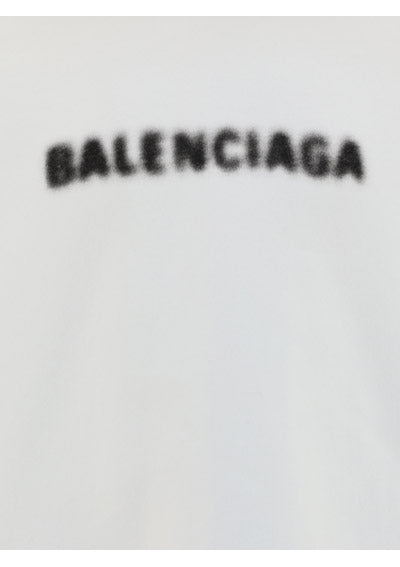 Balenciaga Logo Pixel Hoodie - White