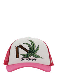 Broken Palm Trucker Hat - Pink / White