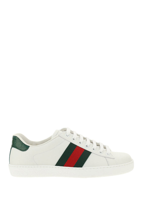 Ace Leather Sneakers - White/Green