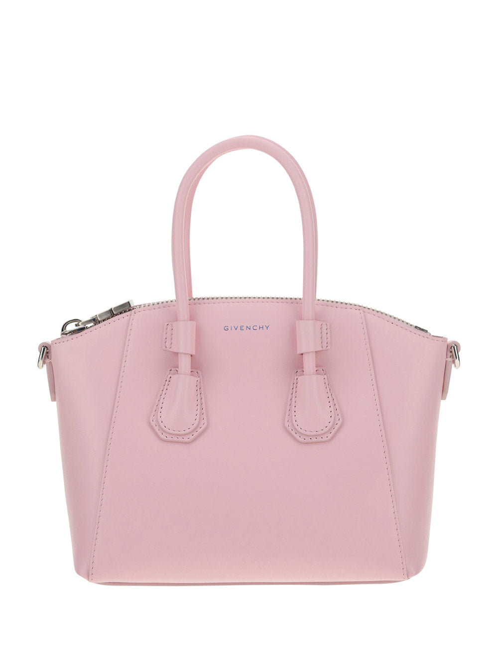 Mini Antigona Sport bag in Leather - Blossom Pink.