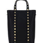 Rockstud Calfskin Leather Tote - Black.