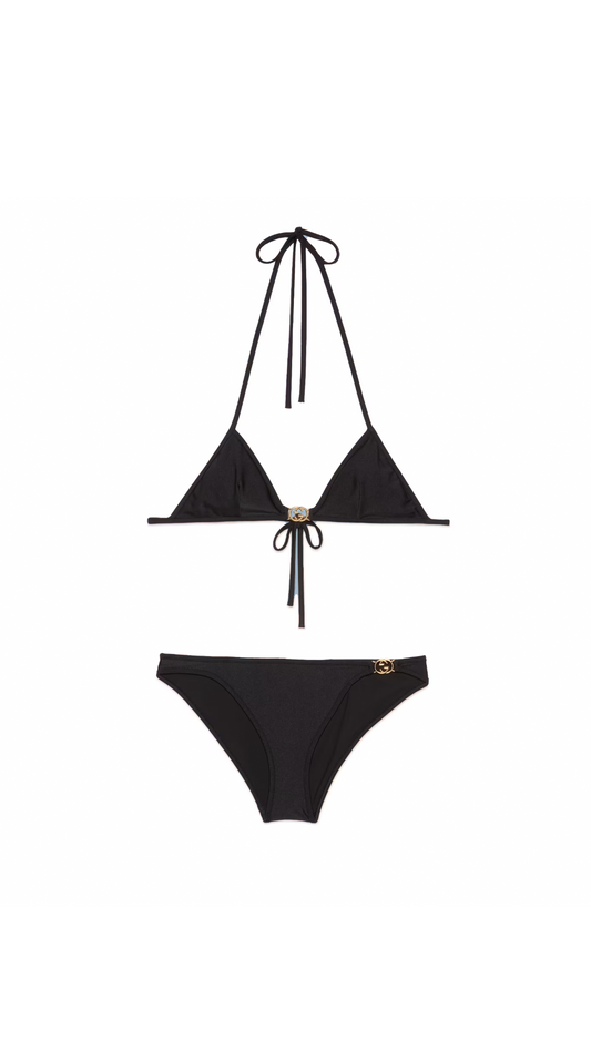 GG Stretch Jersey Bikini - Black