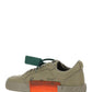 Low Vulcanized Calf Leather Sneakers - Military Green