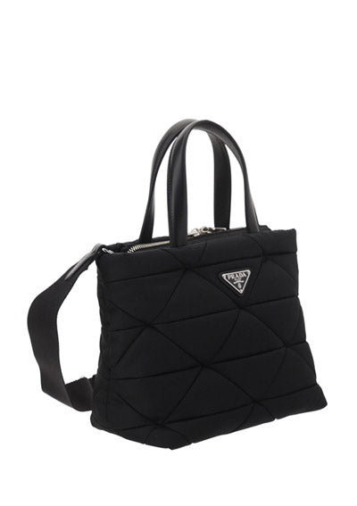 Re-Nylon Padded Tote Bag - Black.
