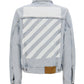 Diagonal Tab Slim Denim Jacket