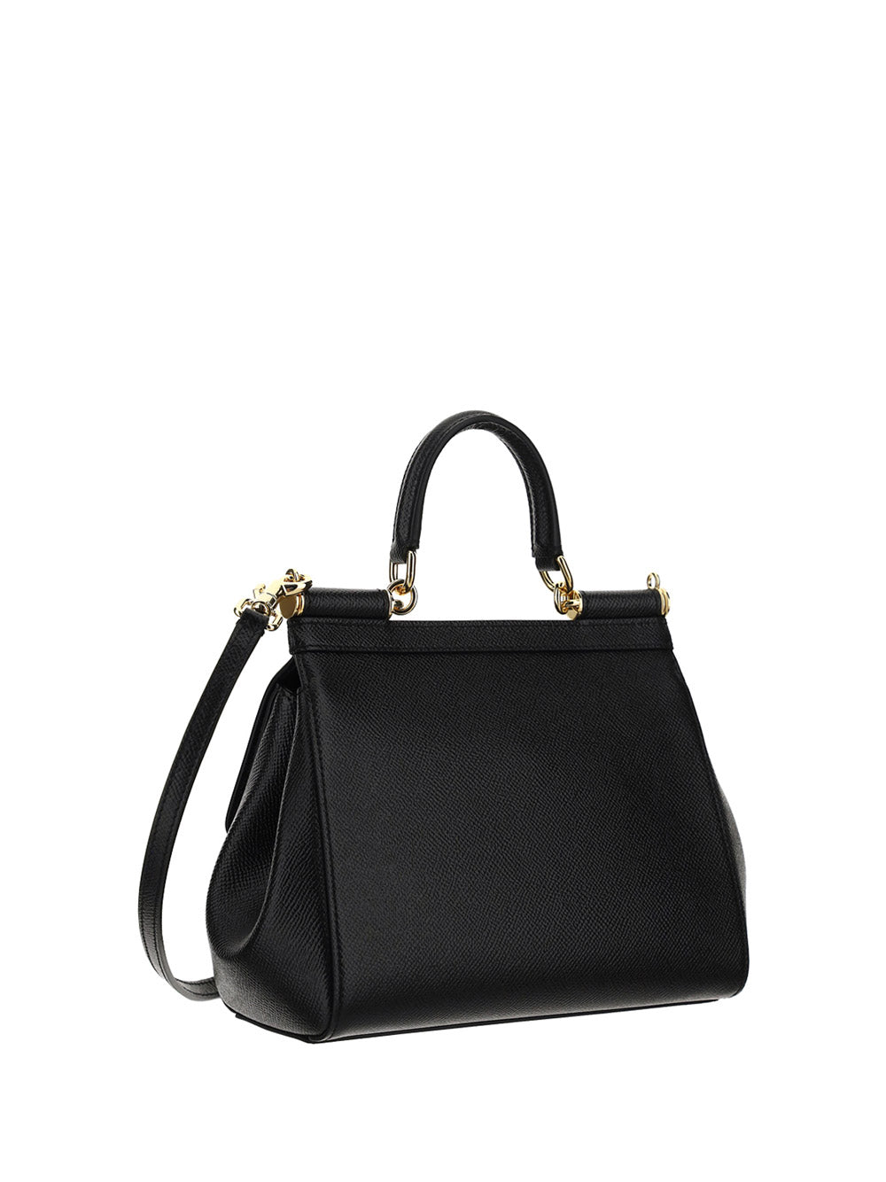 Small Sicily Bag In Dauphine Calfskin - Black