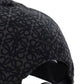 Anagram Cap In Jacquard and Calfskin - Anthracite / Black
