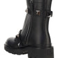 Roman Stud Combat Boot With Tonal Studs 40mm - Black