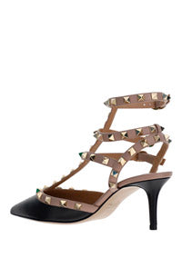 Rockstud Caged Pump 65mm - Black / Nude.