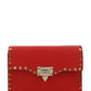Small Rockstud Grainy Calfskin Crossbody Bag - Red