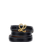 L buckle Belt in Nappa Calfskin  - Black