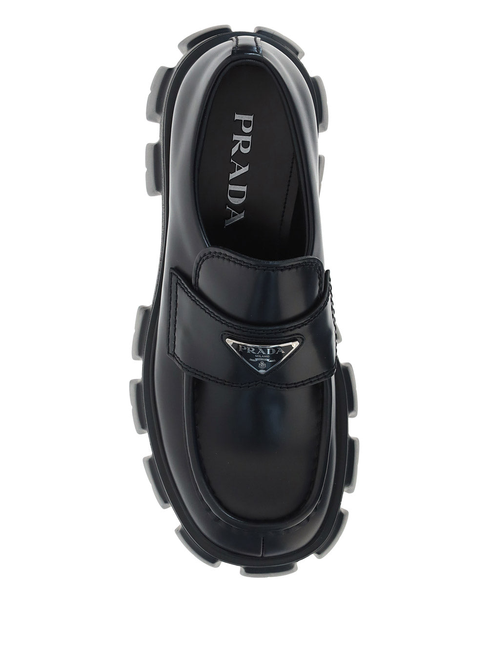 Monolith Brushed Leather Loafers - Black