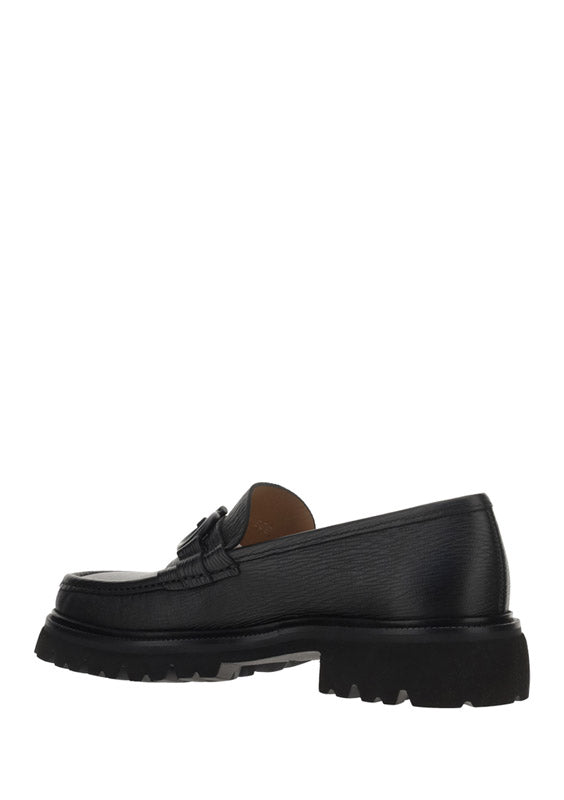 Moccasin With Gancini Ornament - Black