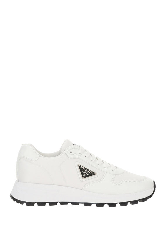 Prax 01 Sneakers in Nylon & Leather - White