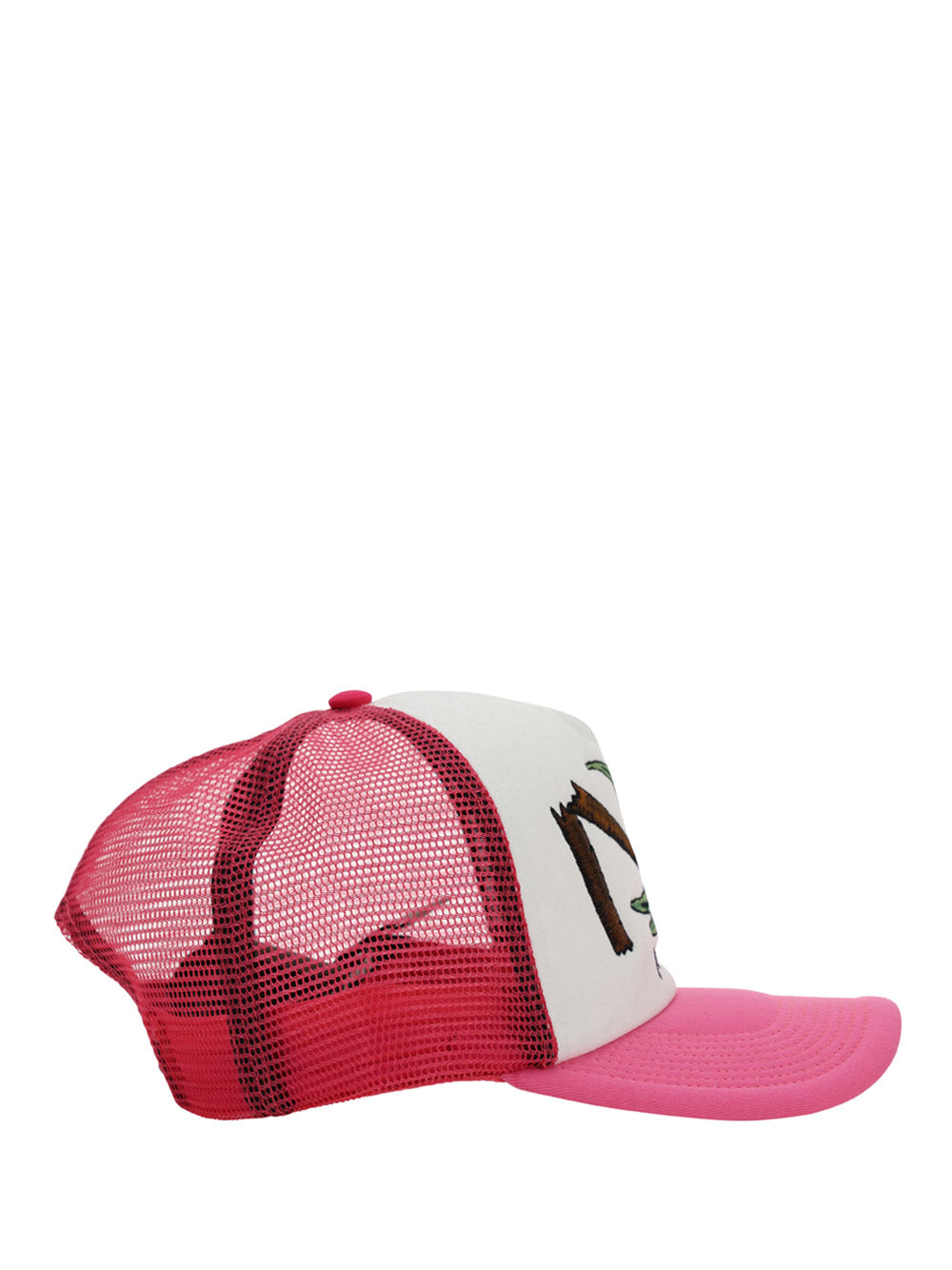 Broken Palm Trucker Hat - Pink / White