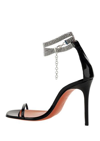 Giorgia Crystal Sandals - Black