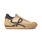 Flow Runner Sneakers in Nylon and Suede - Gold/Black