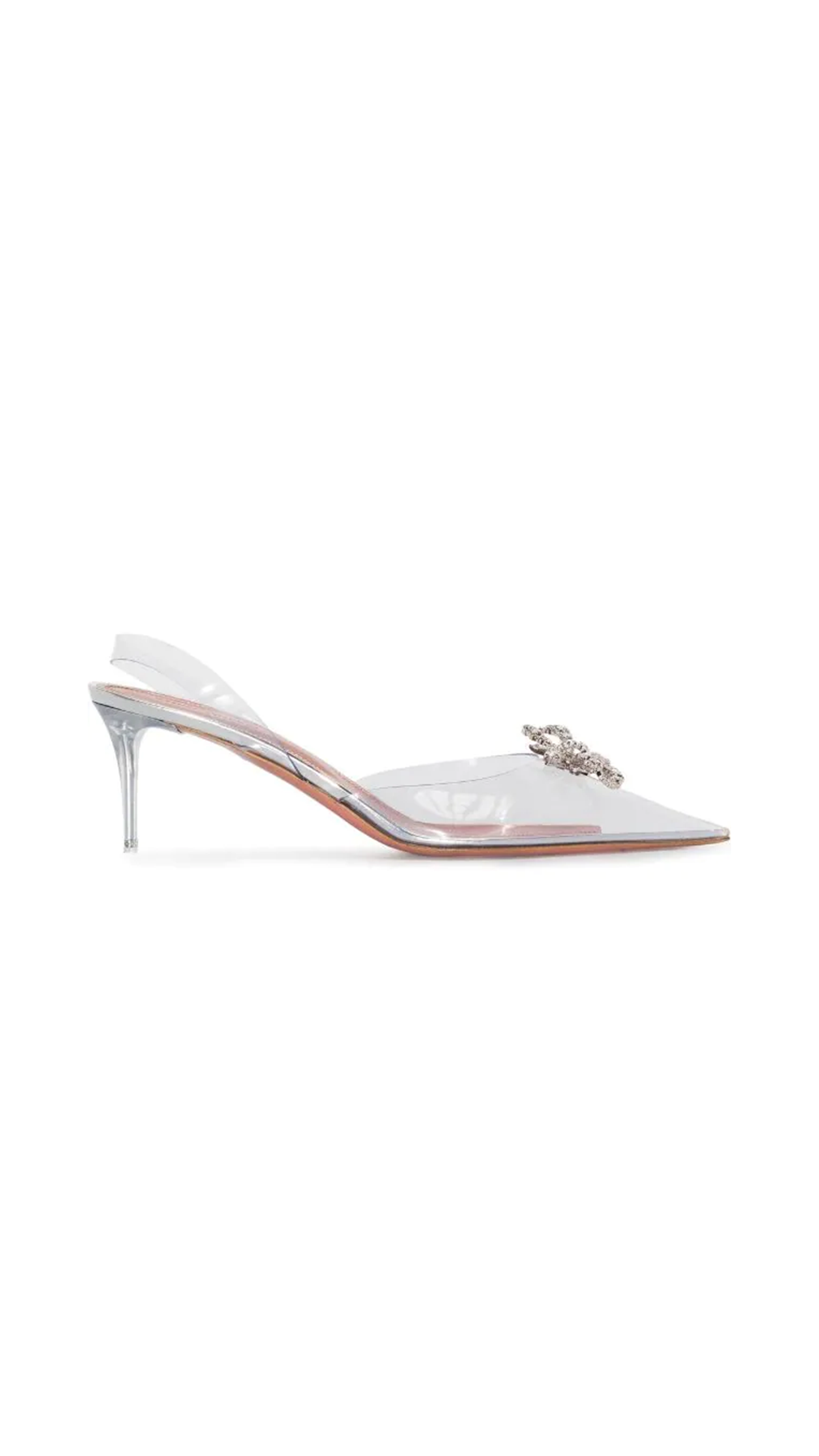Rosie Glass Sling Pumps - Transparent
