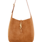 Small Le 5 à 7 Supple in Suede - Brown Caramel