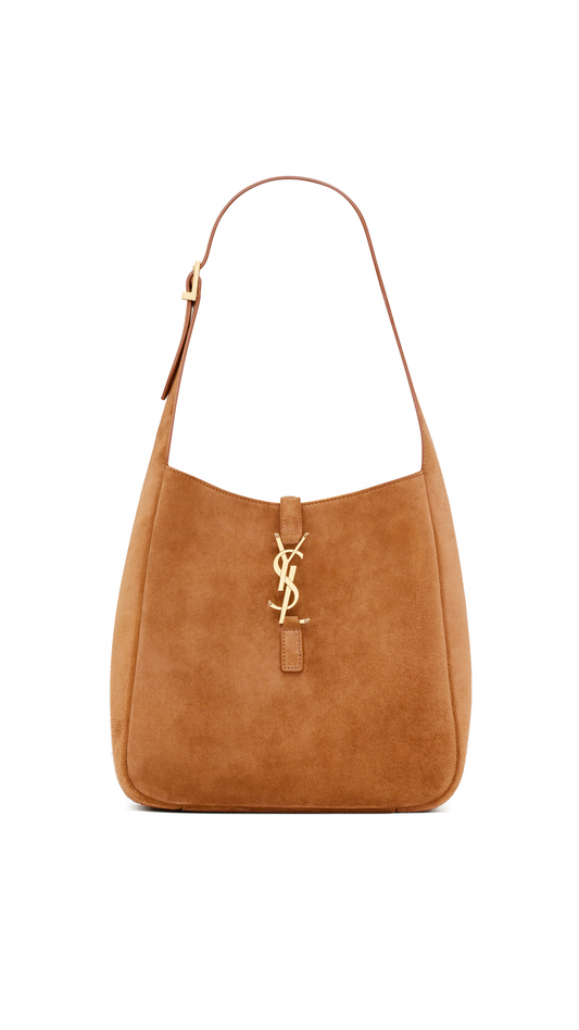 Small Le 5 à 7 Supple in Suede - Brown Caramel