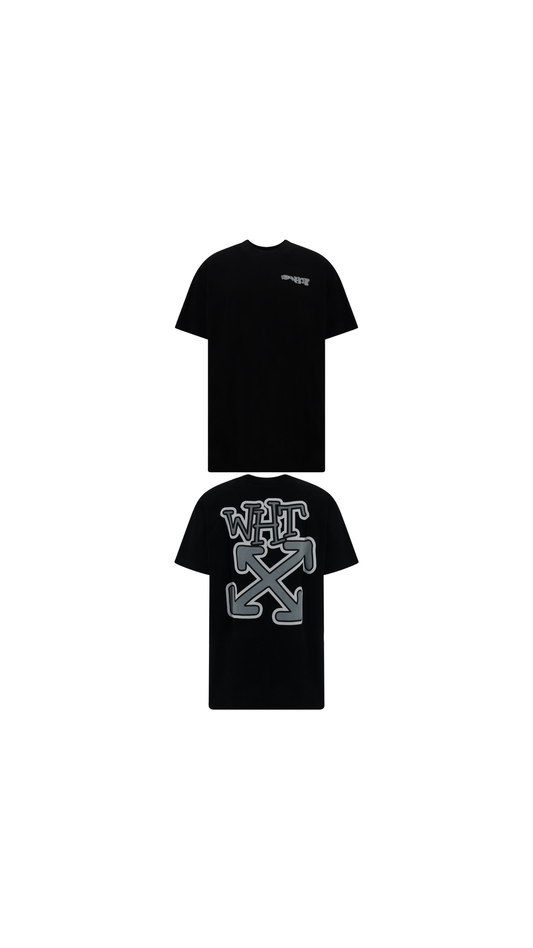 Carlos Logo Print T-Shirt - Black
